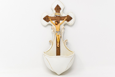 Crucifix Holy Water Font.