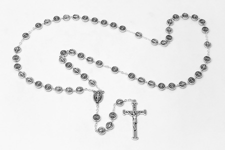 Miraculous Silver Rosary.