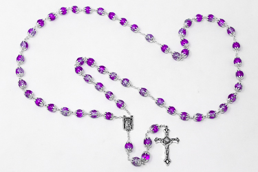 Lourdes Amethyst Rosary Beads.