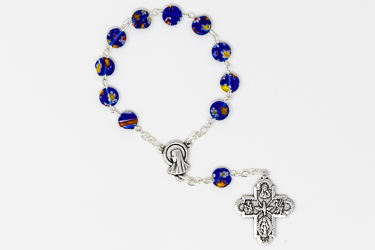 Murano Glass Black Decade Rosary.