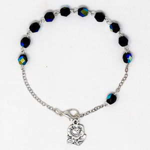 One Decade Crystal Rosary Bracelet.