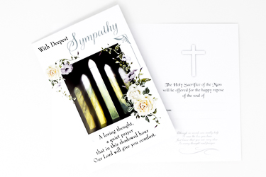 Deepest Sympathy Mass Card.