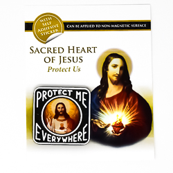 Sacred Heart of Jesus Car Plaque.