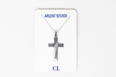 Men's 925 Silver Cross Necklace.