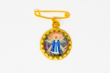 Miraculous Medal Lapel Pin.