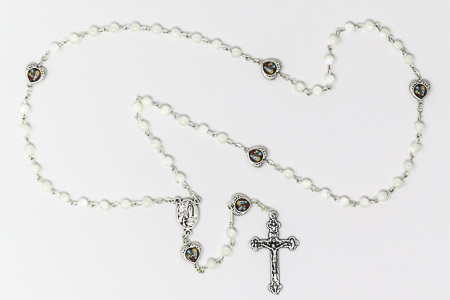 Mother of Pearl Rosary Beads.