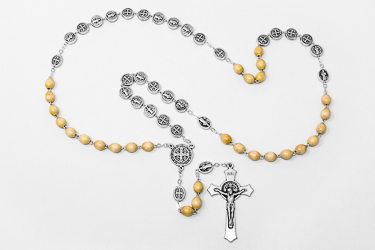 Saint Benedict Olive Wood Rosary.