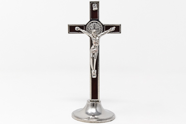 Standing Saint Benedict Crucifix.