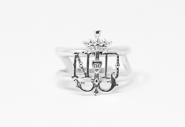 Lourdes Emblem Adjustable Ring.