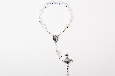 Sterling Swarovski One Decade Rosary.