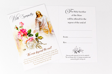 Sympathy Mass Card.