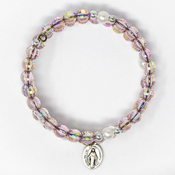 Wrap Around Rosary Bracelet Amethyst.