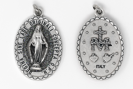 Large Enamel Miraculous Medal.