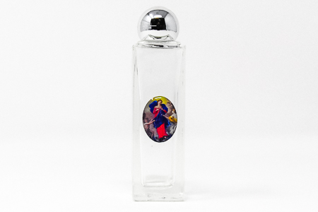 Mary Undoer of Knots Glass Holy Water Bottle.