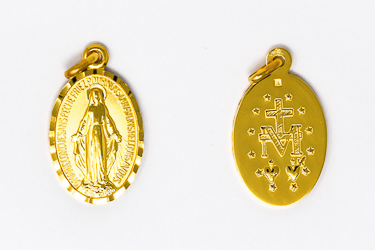 Gold Miraculous Medal.